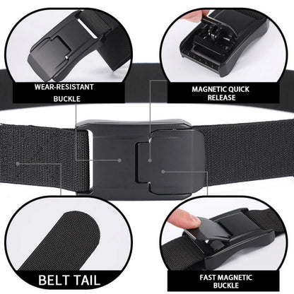 New Stretch Belt For Men and Women Quick Release Buckle Strong Real Nylon Unisex Elastic Belt Overalls Work Belt