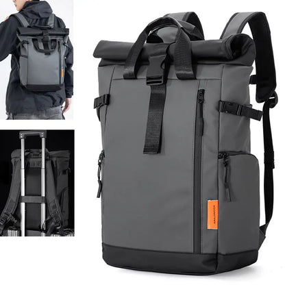 15.6 Laptop Travel Business Backpack Expandable Roll Top Daypack