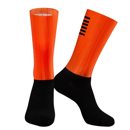 Silicone Cycling Aero Socks Anti Slip Men Bicycle Sport