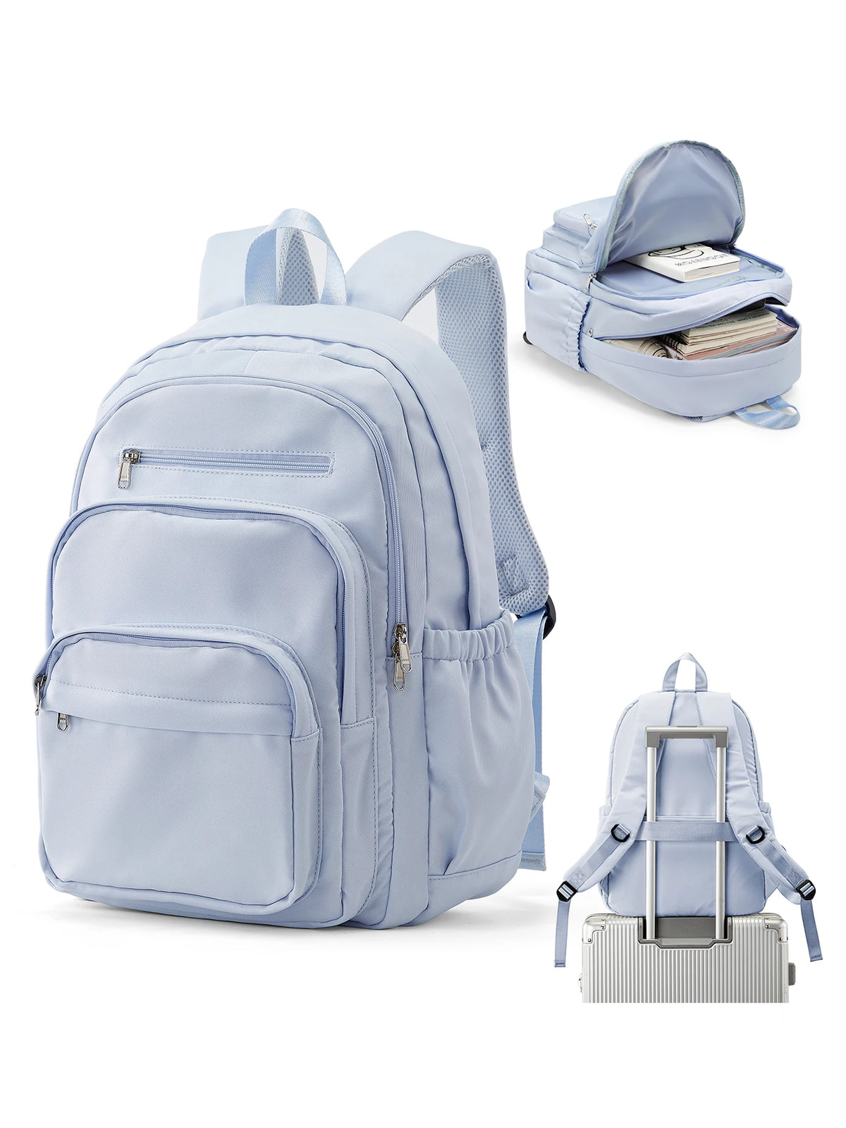 Casual Multi Pocket School Backpack Teenager Travel Rucksack