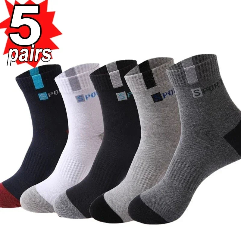 Breathable Cotton Sports Stockings Men Bamboo Fiber 10 Pack