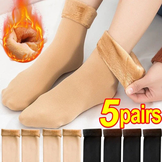 Women Winter Thicken Warm Short Socks Thermal Velvet
