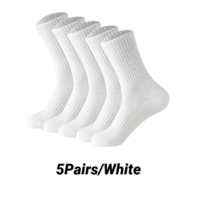 Men Breathable Crew Sports Socks Sweat Absorbing Pack