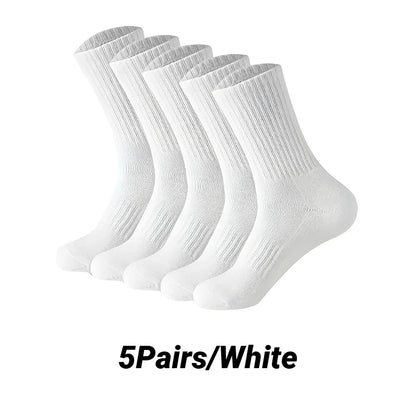 Men Breathable Crew Sports Socks Sweat Absorbing Pack