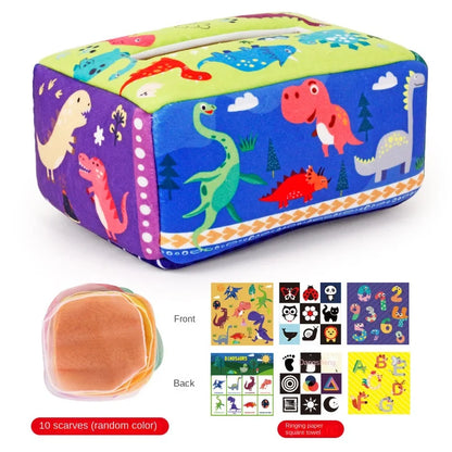 Baby Montessori Magic Tissue Box Sensory Crinkle Toy