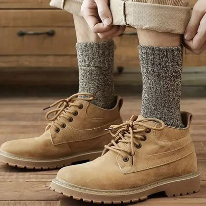 Winter Warm Wool Socks Men Thick Towel Bottom 3 Pairs