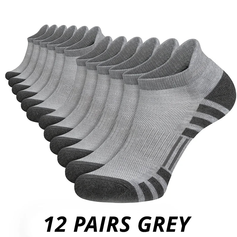 Men Non Slip Athletic Crew Socks Ground Gripping Sports