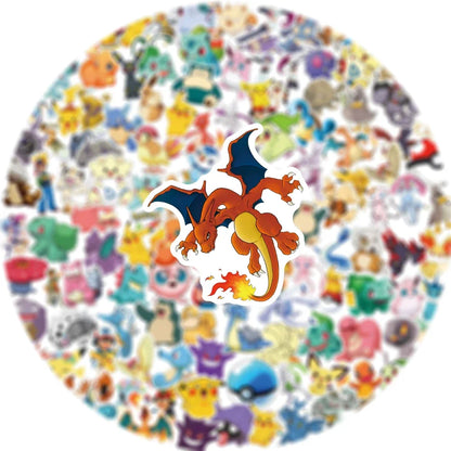 Yellow Anime Monster Vinyl Decals 100pcs Laptop Stickers