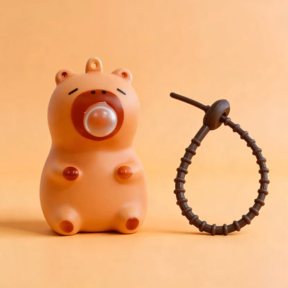 Capybara Squeeze Toy Keychain Bubble Spit Bag Charm