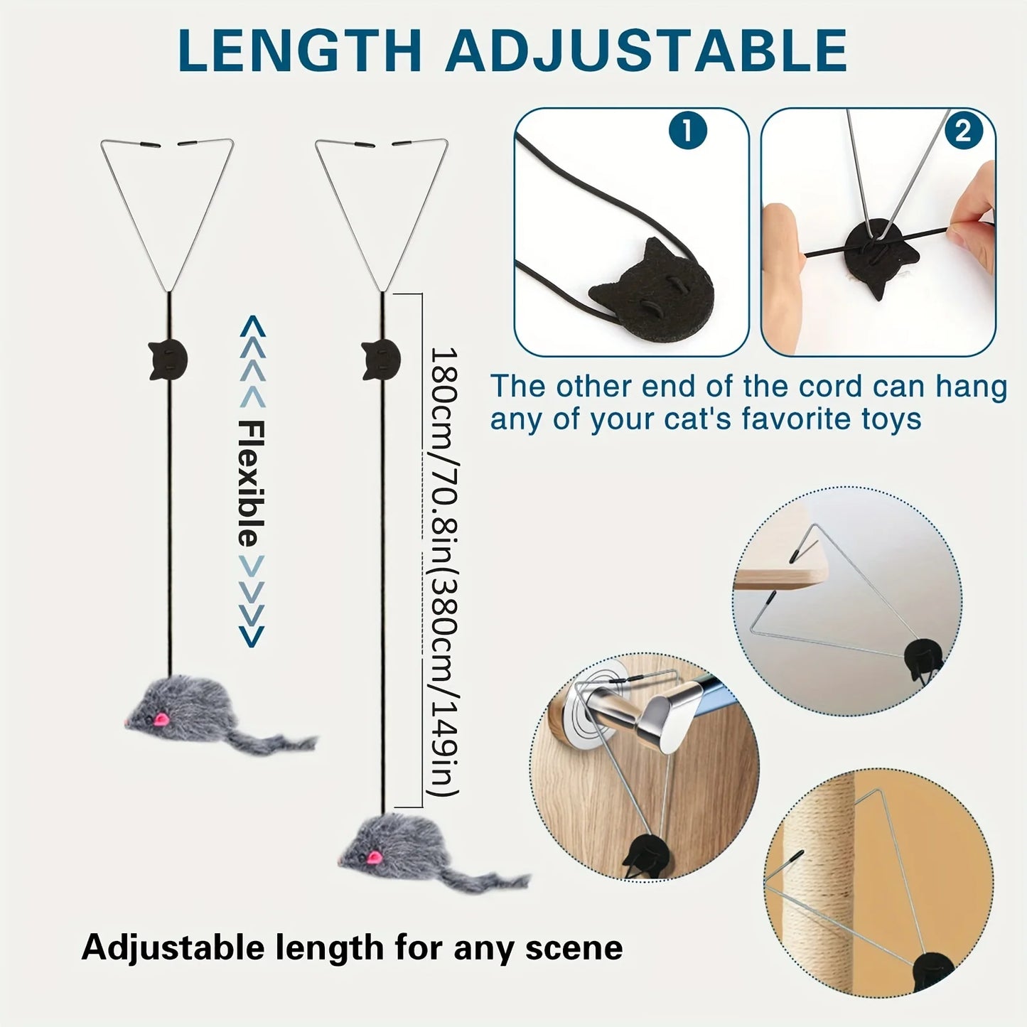Door Hanging Cat Toy Interactive Hanging Kitten Teaser