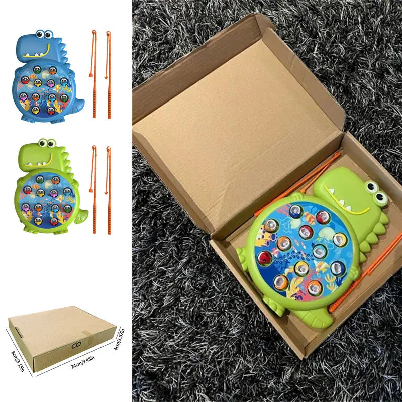 Magnetic Fishing Toy Set Dinosaur Fishing Game for Toddlers