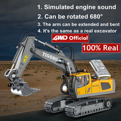 RC Excavator Dump Truck Toy 4WD Remote Control Model