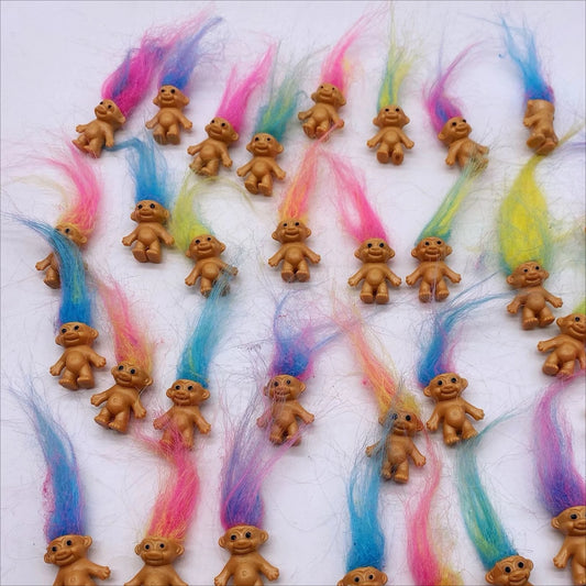 Vintage Lucky Troll Dolls Cute Mini Figure Set