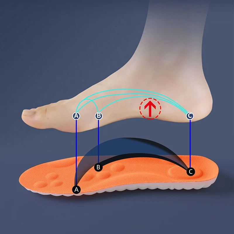 Elastic Latex Sports Insoles Breathable Arch Support Cushion