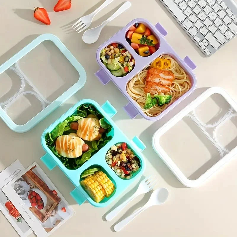 Leakproof Silicone Bento Lunch Box Stackable Food Storage Container