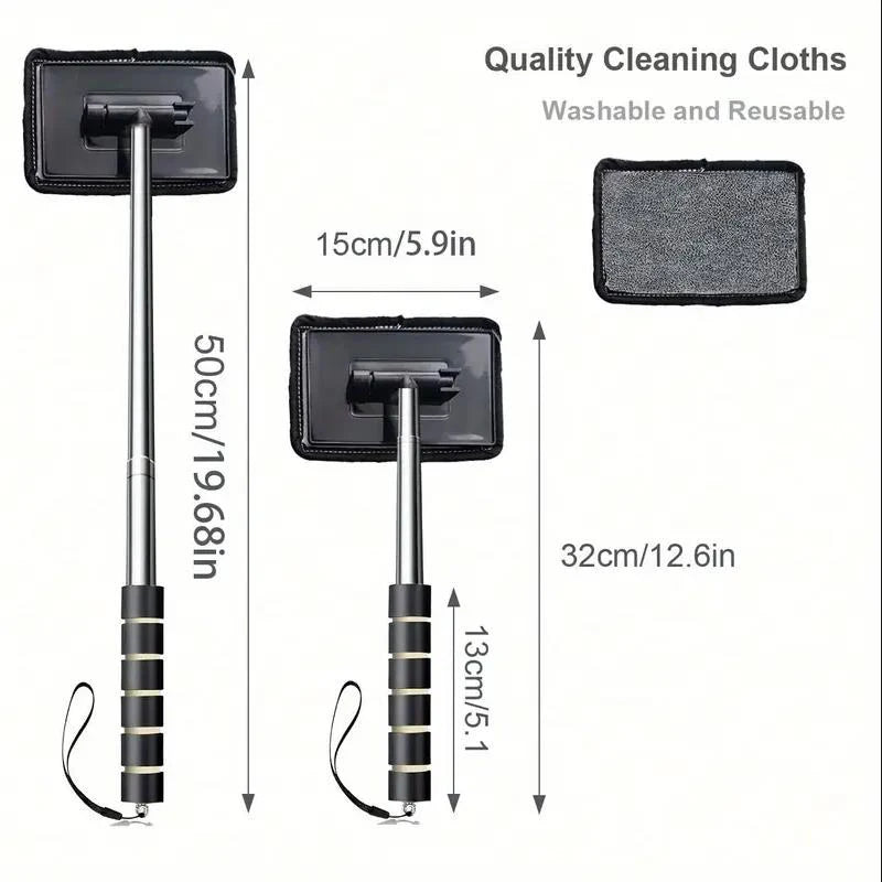 Telescopic Automobile Glass Wiper Scraping Tool Clean Brush