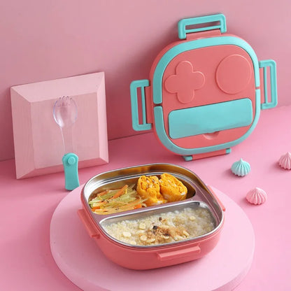 304 Portable Stainless Steel Lunch Box Microwavable Bento Container