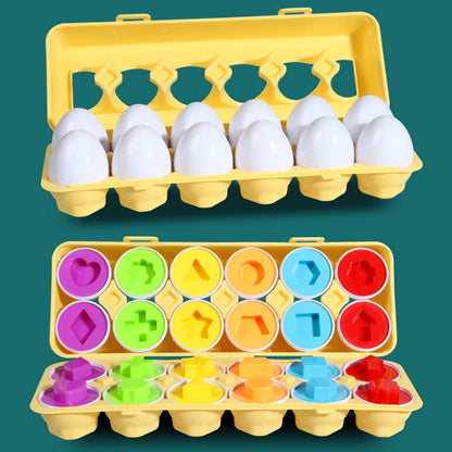 Matching Shape Egg Screws Toy Montessori Color Sorter