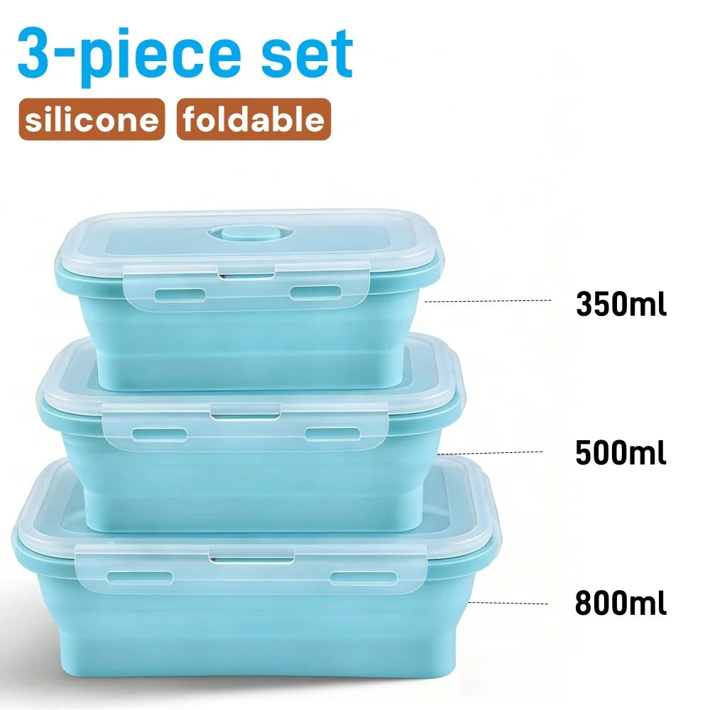 2 Tier Stackable Bento Lunch Box Leakproof Food Container Set Utensils