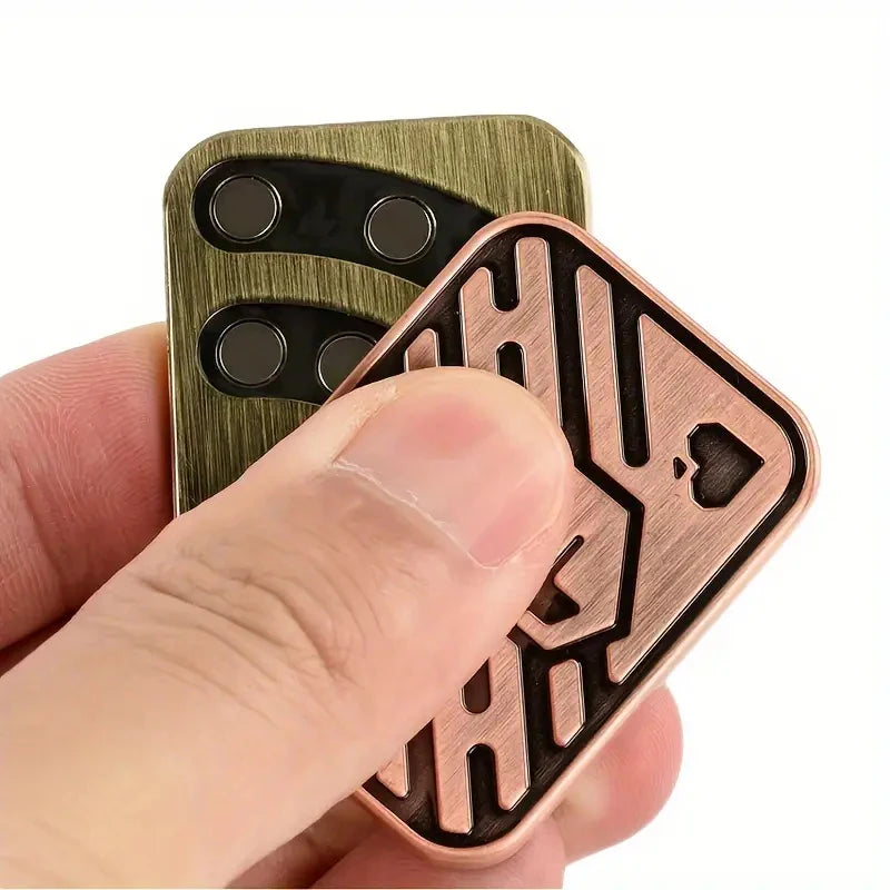 Metal EDC Push Slider Magnetic Poker Fidget Stress Toy