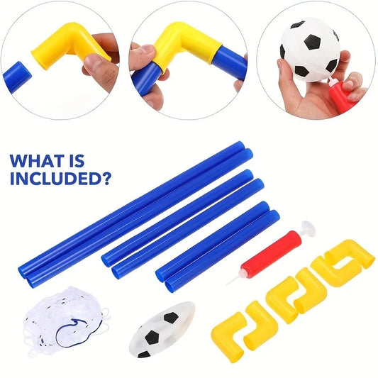 Portable Kids Soccer Goal Set Mini Football Net Kit 44x25cm