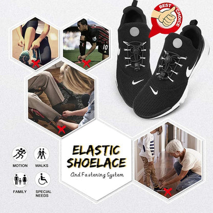 Elastic No Tie Shoe Laces Stretching Lock Lazy Shoestrings