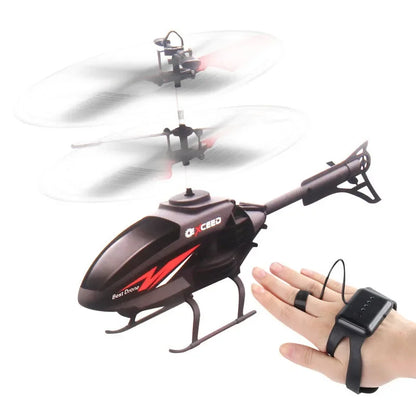 Watch Controlled Induction Aircraft Hand Control RC Helicopter