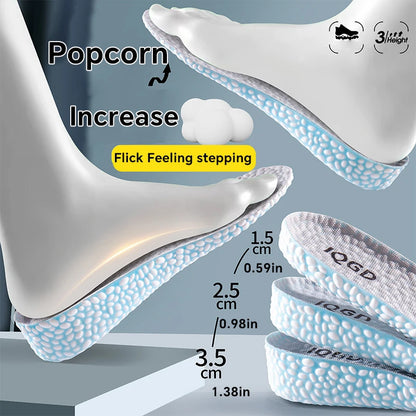 Invisible Height Increase Insoles Memory Foam Cushion