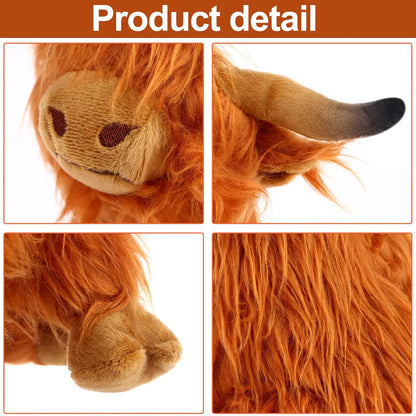 Simulation Highland Cow Plush Toy Stuffed Animal Doll