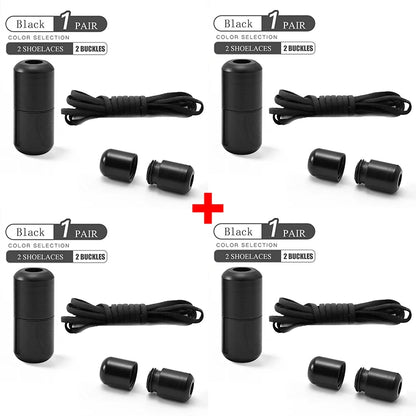 Elastic No Tie Shoelaces Semicircle Lazy Metal Lock Laces