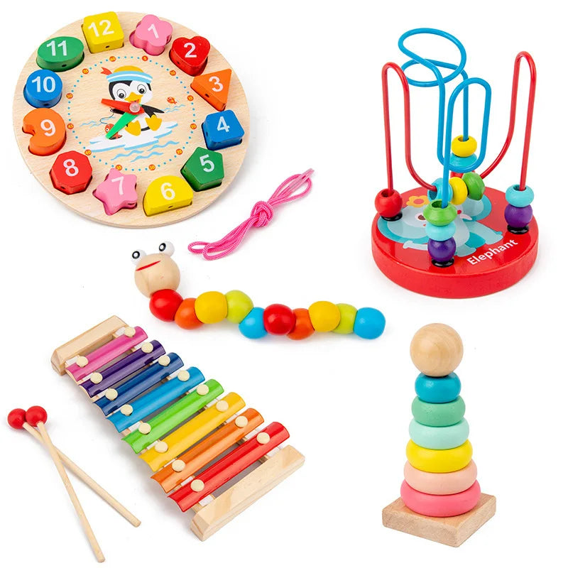 3D Wooden Puzzles For Kids Early Learning Toddler Toy