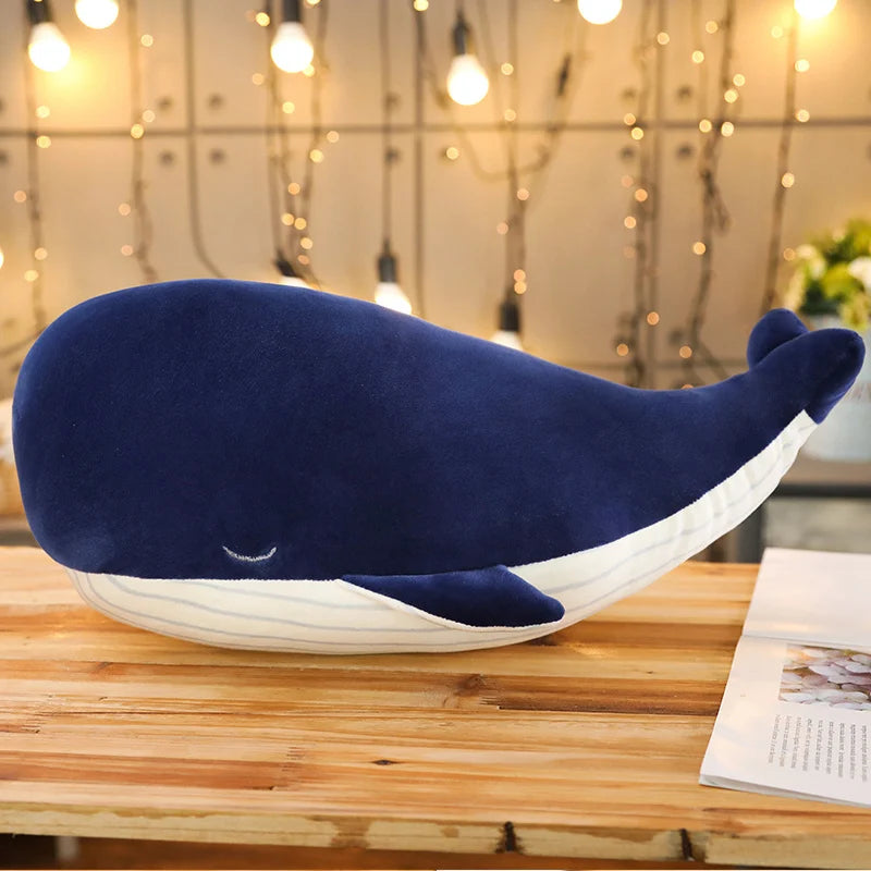 Blue Whale Plush Toy Soft Sea Animal Stuffed Fish