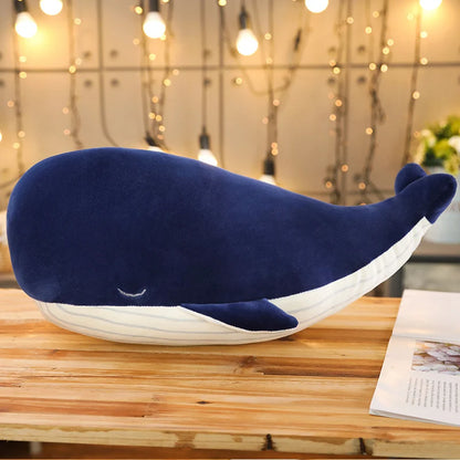 Blue Whale Plush Toy Soft Sea Animal Stuffed Fish