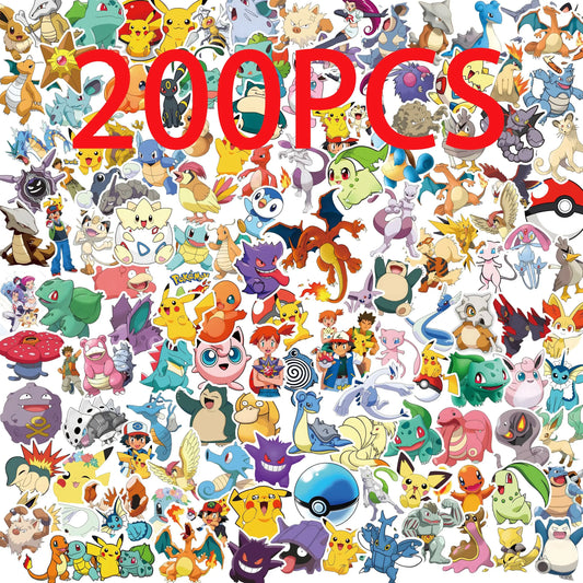 Yellow Anime Monster Vinyl Decals 100pcs Laptop Stickers