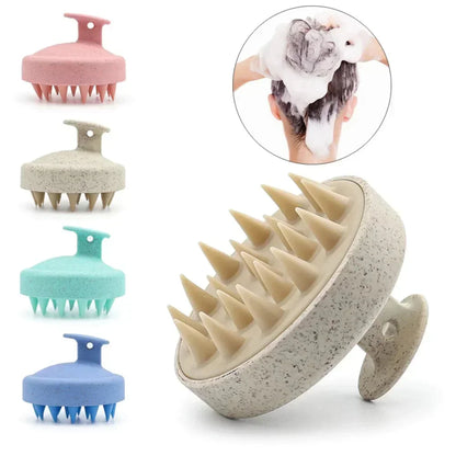 Silicone Shampoo Brush Scalp Massager Hair Wash Comb