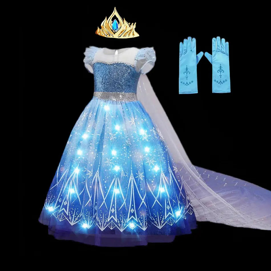 Light Up Princess Halloween Glowing Dress LED Party Gown