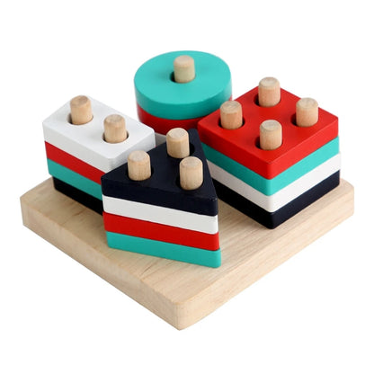 Shape Matching Toy - Montessori Wooden Toys for Children & Toddlers