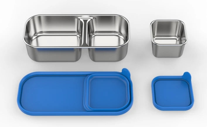 Stainless Steel Leakproof Bento Lunch Box, Sandwich Friendly, Food Safe, Compact, Perfect for Kids Lunch, Adult Lunch