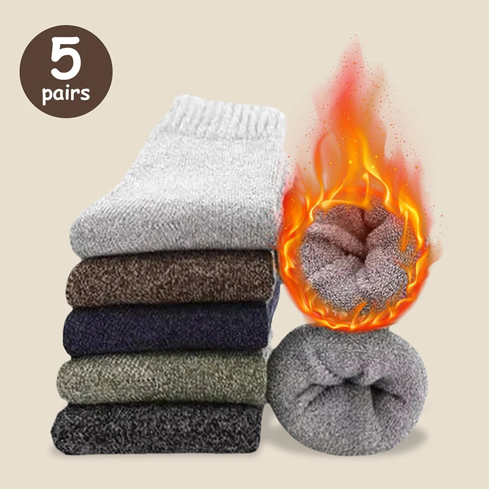Thick Towel Mid-Calf Socks Men's Warm Anti-Cold