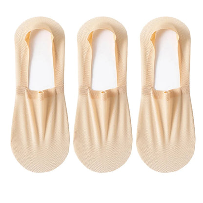 Silicone Non Slip Low Cut Socks Men Boat Thin