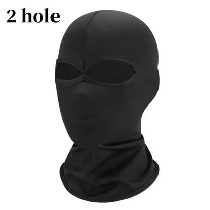 Black Full Face No Hole Cover Hat Women Men   Cs Balaclava Cap Sun Uv Protection Bike Motorcycle Multi-Hole Ski Mask