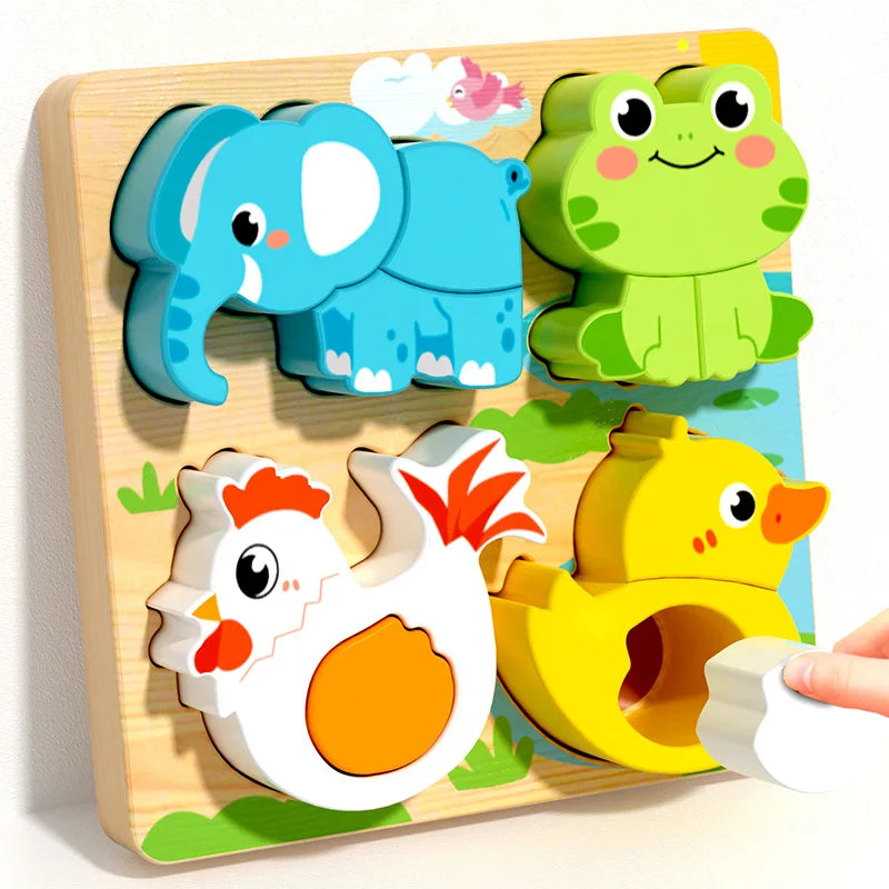 Shape Matching Toy - Montessori Wooden Toys for Children & Toddlers