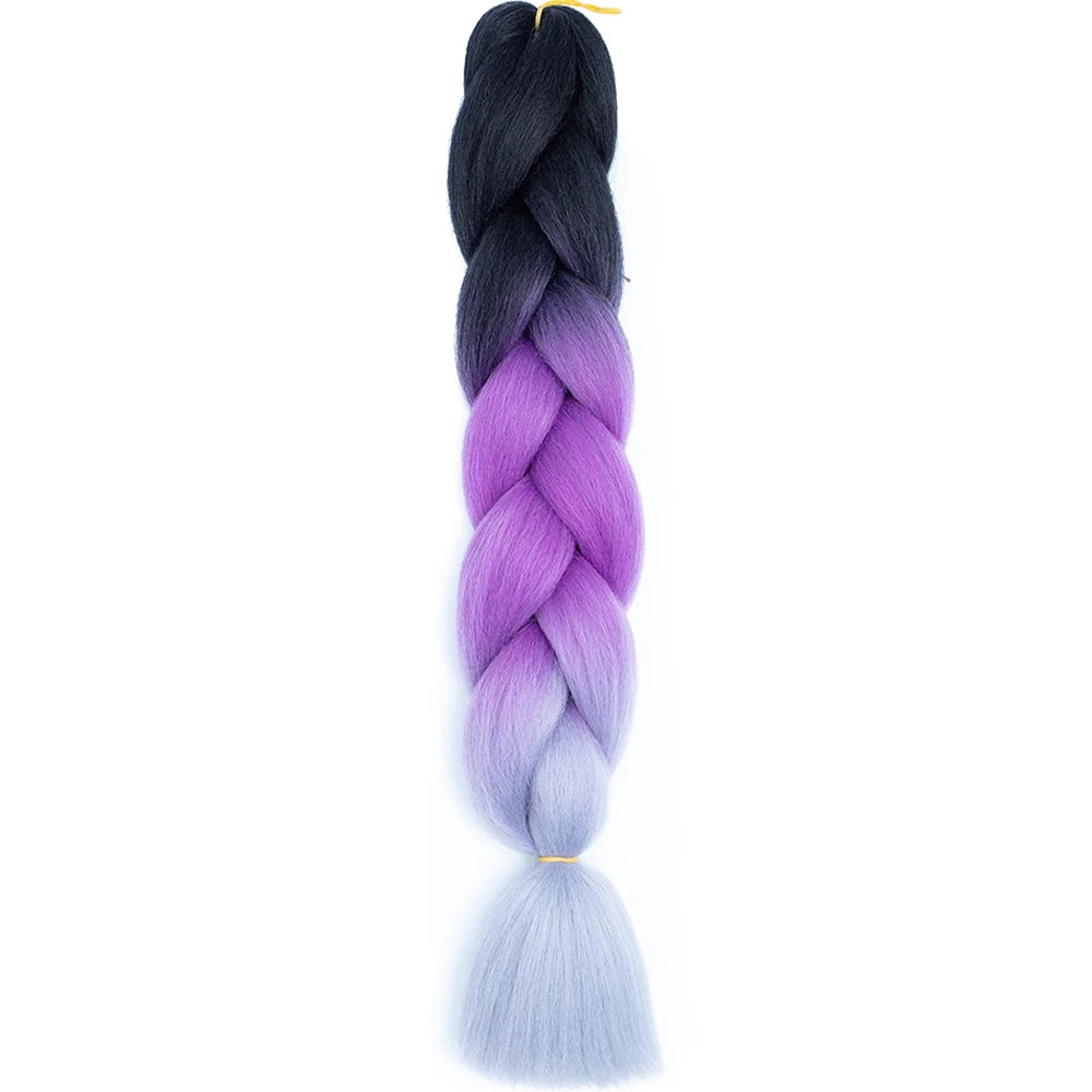 24 Inch Jumbo Braiding Hair Synthetic Afro Ombre Extensions