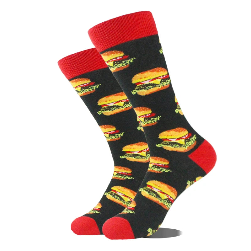 Novelty Dinosaur Crew Skateboard Socks Funny Men