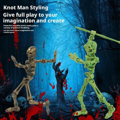Halloween Magnetic Middle Ages Skeleton Posable Skeleton Human Shape Bones Halloween Haunted House Horror Props Skeleton Doll