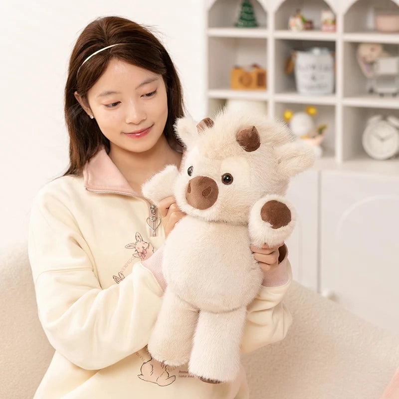 Highland Cow Plush Toy: Fluffy Cattle Stuffed Animal Soft Cow Plushie (45cm)