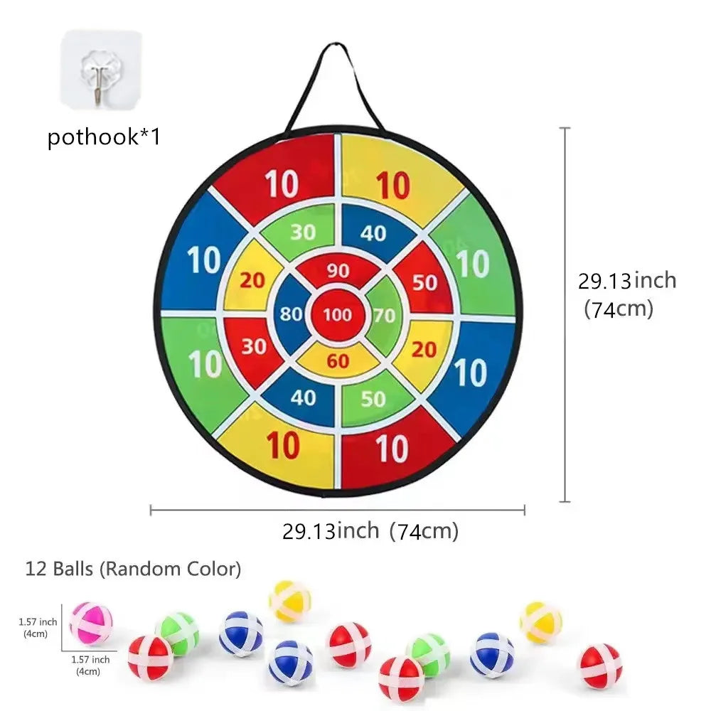 Large Sticky Ball Dart Board Family Interactive Game