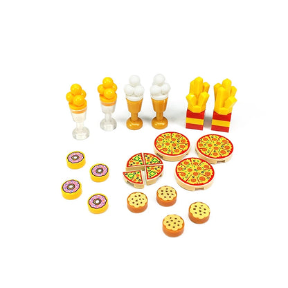 City Food Building Blocks Set Play Food MOC Bricks