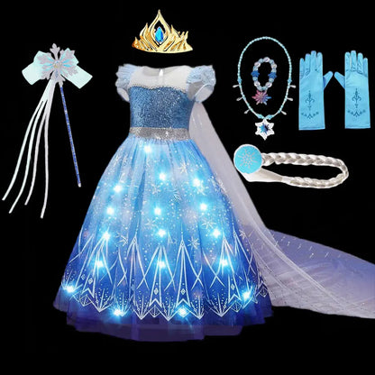 Light Up Princess Halloween Glowing Dress LED Party Gown