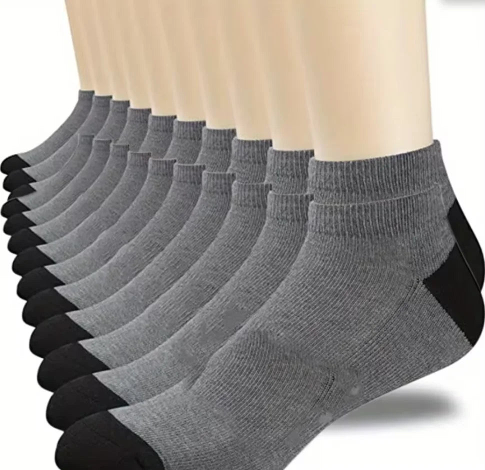 Breathable Cotton Sports Stockings Men Bamboo Fiber 10 Pack